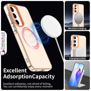 Smūgiams atsparus dėklas su magsafe - oranžinis (Samsung A55 5G) Smūgiams atsparus dėklas su magsafe - oranžinis (Samsung A55 5G)